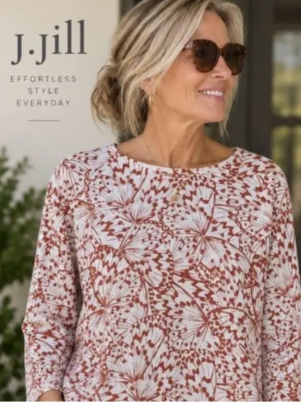 J.Jill Women's 3/4 Sleeve Sweater